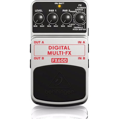 Pedal Multiefectos Digitales P/ Guitarra, Behringer Fx-600 Gris