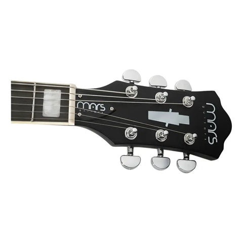 Guitarra Eléctrica Mars Hollowbody 335 Satin De 6 Cuerdas, Gris Oscuro Diestro Palo De Rosa