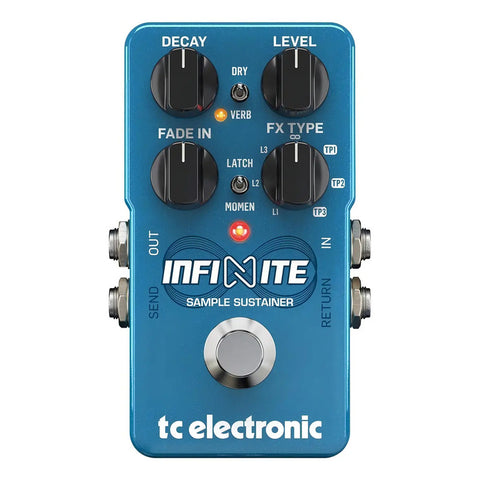 Pedal Tc Electronic Infinite Sample Sustainer Guitarra Efectos Reverb Y Modulación Azul