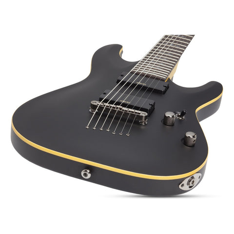 Guitarra Electrica Schecter Demon-7 Aged Black Satin Diestro Negro
