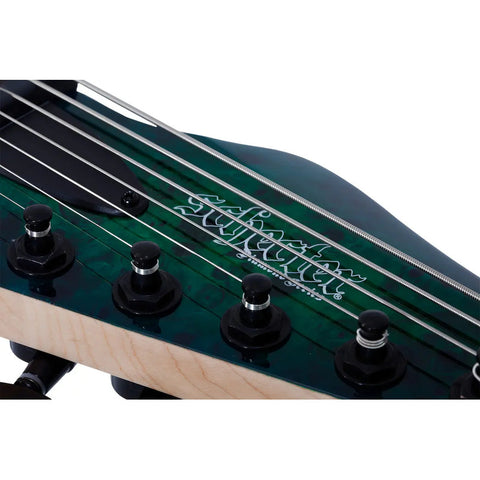 Guitarra Eléctrica Schecter C-7 Pro Caoba Aqua Burst Diapasón Wengué Diestro