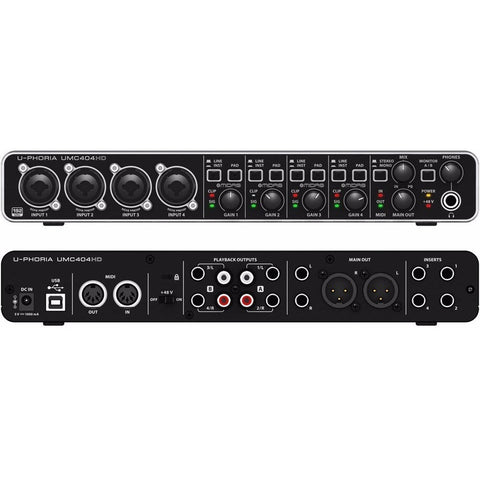 Behringer U-phoria Umc404hd Interfaz De Audio Usb 4 Canales