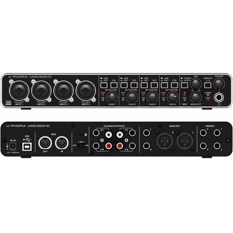 Behringer U-phoria Umc404hd Interfaz De Audio Usb 4 Canales