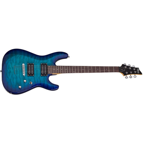 Guitarra Eléctrica Azul Oceano Schecter C6 Plus Obb