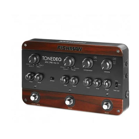 Pedal Tonedeq Preamp Eq Acústico, Fishman Pro-deq-afx Negro Con Rojo