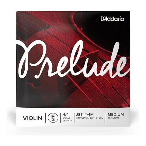 Cuerda Mi Para Violín D'addario Prelude J811 4/4 Acero Tensión Media