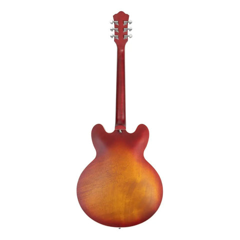 Guitarra Eléctrica Mars Hollowbody 339 Satin Hollow Body De Caoba Sunburst Satinado Con Diapasón De Palo De Rosa Diestro