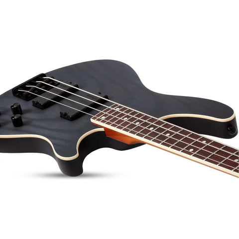 Bajo Electric 4 Cuerdas Schecter C-4 Standard Charcoal Satin Acabado Del Cuerpo Mate Color Gris Oscuro Orientación De La Mano Diestro