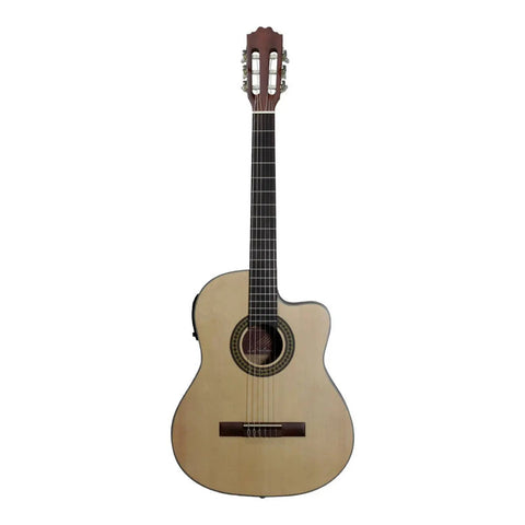 Guitarra Electro Acústica Clásica La Sevillana Un-3ceq Os Natural