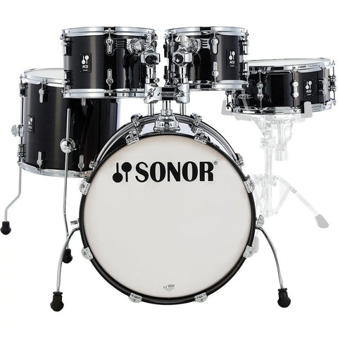 Batería De 5 Pzas Color Negro Trans. Sonor Aq2 Stage Set Tbb Negro Transparente Burst (sonor)