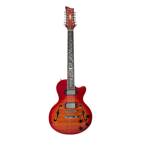 Guitarra Eléctrica 12 Cuerdas Mars Single Cut 12 Strings Csu Color Naranja Oscuro Material Del Diapasón Palisandro Orientación De La Mano Diestro Palo De Rosa