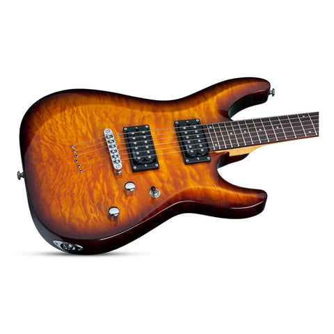 Guitarra Eléctrica Sombreado Vintage Schecter C6 Plus Vsb Diestro Vintage Sunburst Palo De Rosa