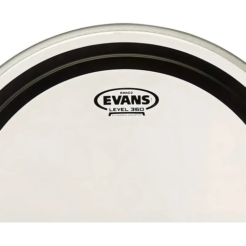 Parche Evans 22 Pulgadas Drumheads Emad2 Bd22emad2 Transparente Transparente/negro