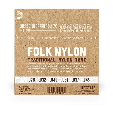 Cuerdas Para Guitarra De Nylon Con Borla D'addario Folk Ej34