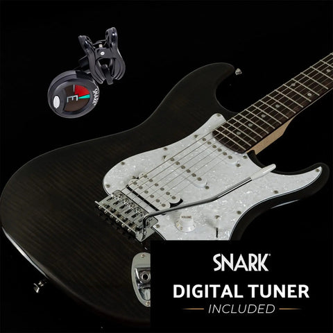 Pack Guitarra Washburn Sdftb-bndl-u Strato Trans Black Diestro Negro Maple