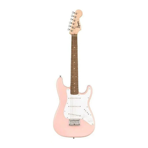 Guitarra Eléctrica Infantil Squier By Fender Mini Stratocaster De Álamo Shell Pink Brillante Diapasón De Laurel Indio Diestro Laurel De La India