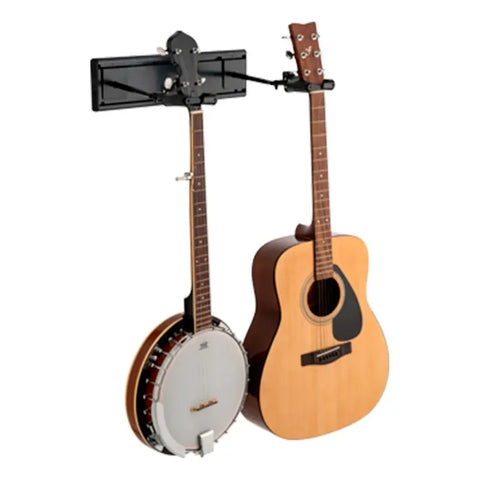 Instrumentos De Cuerda Hercules Gsp402sb Con Estante De Doble Pared Negro