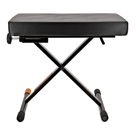 Hércules Kb200b Banco Asiento Profesional Para Piano Teclado Color Negro