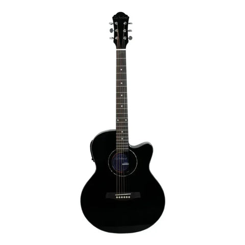 Guitarra Electroacústica Folk La Sevillana Fo-300ceq Blk Negro