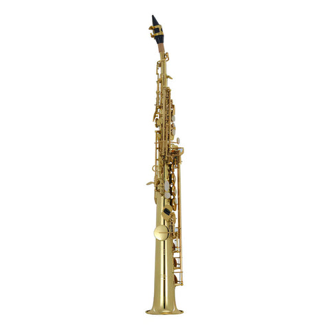 Saxofón Soprano Wesner Pss2000-l Bb Latón Laqueado Con Estuche
