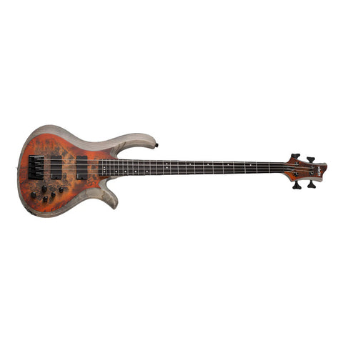 Bajo Eléctrico 4 Cuerdas Schecter Riot-4 Inferno Burst Diestro Naranja 4