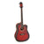 Oscar Schmidt Og2cef Bcr Guitarra Electroacústica C/ Resaque Color Rojo Orientación De La Mano Derecha