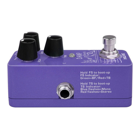 Mini Pedal De Reverb Para Guitarra Nux Nrv-3 Damp Reverb Morado