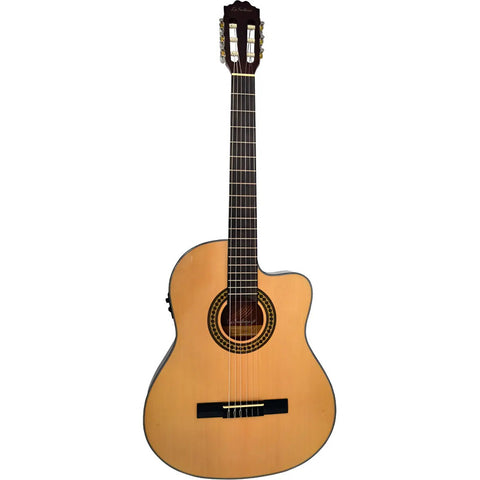 Guitarra Electro Acústica Caja Clásica La Sevillana Un-3cef2 Natural