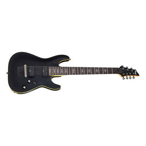 Guitarra Electrica Schecter Demon-7 Aged Black Satin Diestro Negro