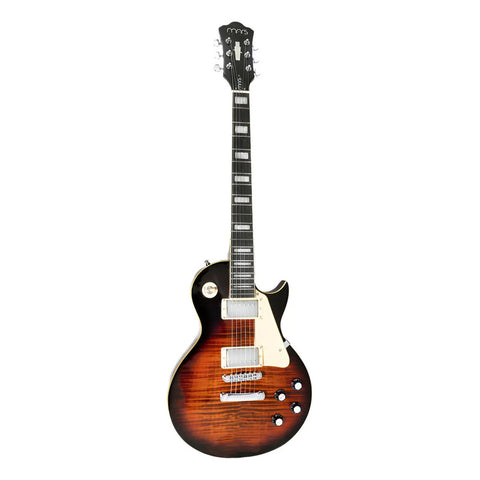 Guitarra Eléctrica 6 Cuerdas Mars Les Paul Traditional Color Marrón Oscuro Material Del Diapasón Palisandro Orientación De La Mano Diestro Palo De Rosa