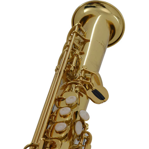 Saxofón Soprano Wesner Pss2000-l Bb Latón Laqueado Con Estuche