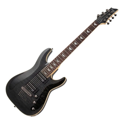 Guitarra Eléctrica Schecter Omen Extreme-7 Caoba 7 Cuerdas Negro Diestro See-thru Black Palo De Rosa