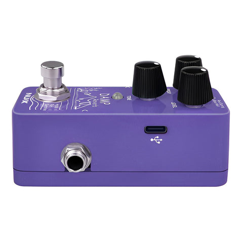 Mini Pedal De Reverb Para Guitarra Nux Nrv-3 Damp Reverb Color Morado