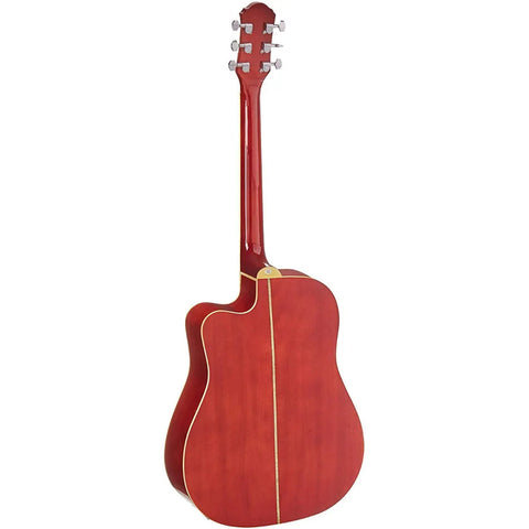 Guitarra Electroacustica Cereza Oscar Schmidt Og2cef Bcr Rojo Derecha