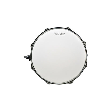 New Beat Nb-sk1455 Tarola Acero 14 X 5.5 Pulgadas Con Atril Color Del Casco Plateado