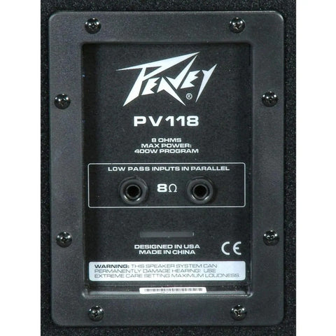 Sistema De Subwoofer De 18 Pulgadas Peavey Pv 118 Negro