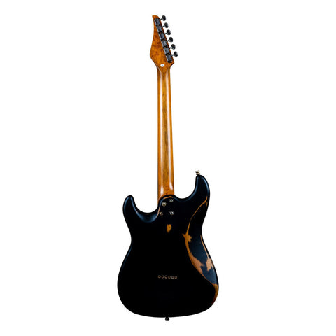 Jet Guitars Js-800 Relic Guitarra Eléctrica 6 Cuerdas Black Color Negro Material Del Diapasón Maple Tostado Orientación De La Mano Diestro Arce Tostado