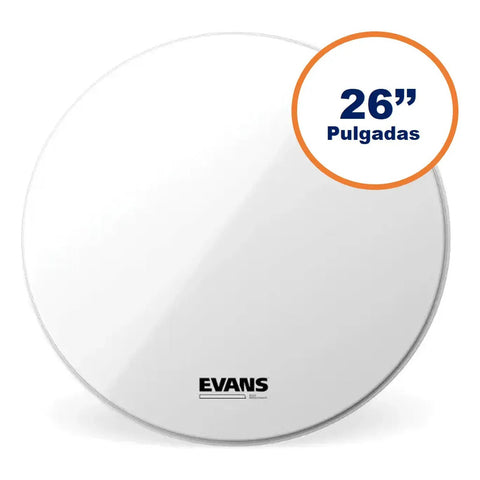 Evans Bd26mx2w Parche Bombo Marcha 26 Pulgadas Mx2 White