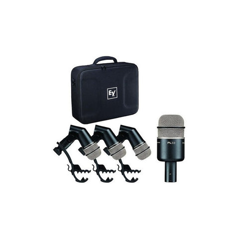 Electrovoice Pl-dk4 Paquete De 4 Micrófonos P/ Batería Color Negro