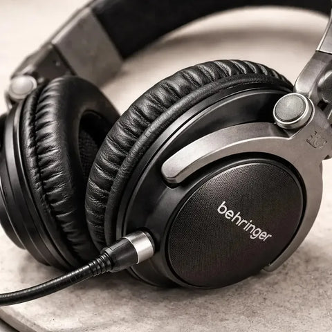 Audifonos Behringer Bb 560m Con Micrófono Dj Gamer Podcaster Color Negro