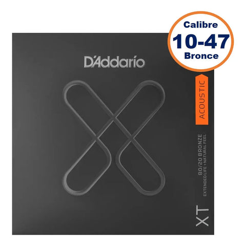 Cuerdas Bronce P/ Guitarra Acústica 10-47 D'addario Xtabr1047