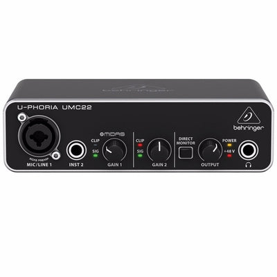 Interfaz De Audio Behringer U-phoria Umc22 127v Negra 1.ª Gen