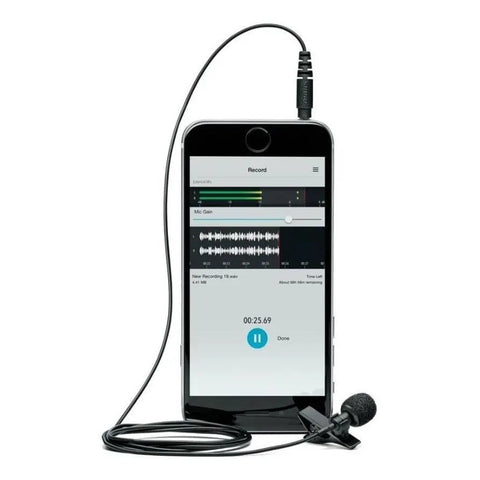 Micrófono Corbatero Shure Mvl Motiv Miniplug Omnidireccional Negro