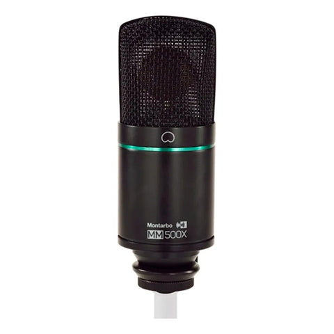Micrófono Condensador Montarbo Mm500x Cardoide Xlr Estudio Color Negro