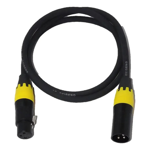 Cable Xlr 5m Negro/amarillo Solcor 5226l05