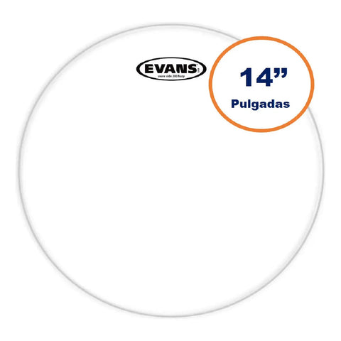 Parche Bordonero Tarola 14 Pulgadas Evans Drumheads S14h30 Transparente