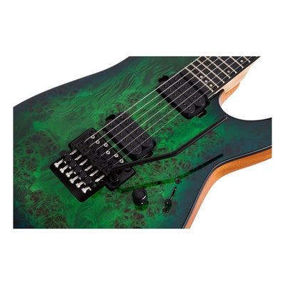 Guitarra Eléctrica Schecter C-6 Pro Fr De Caoba 2018 Aqua Burst Burst Con Diapasón De Wengué