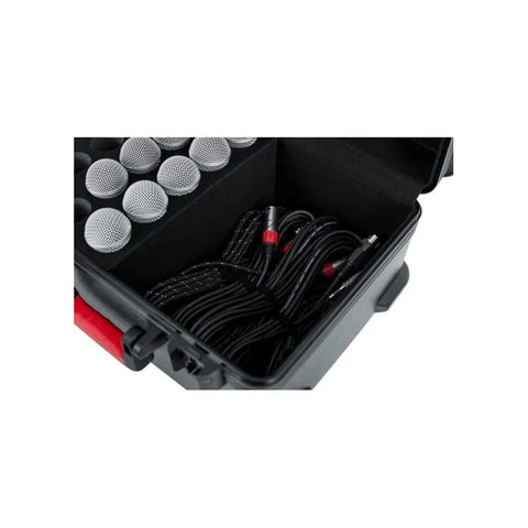 Estuche Rígido Gator Gtsa-mic15 Para 15 Micrófonos Alámbricos Con Espuma