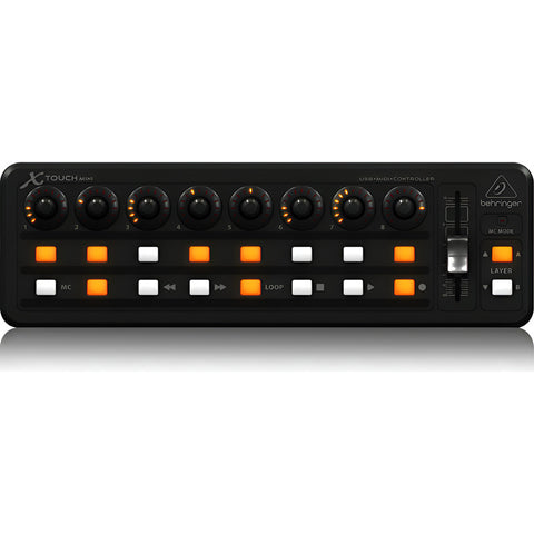 Controlador Superficie Control Fader Behringer X-touch Mini Negro