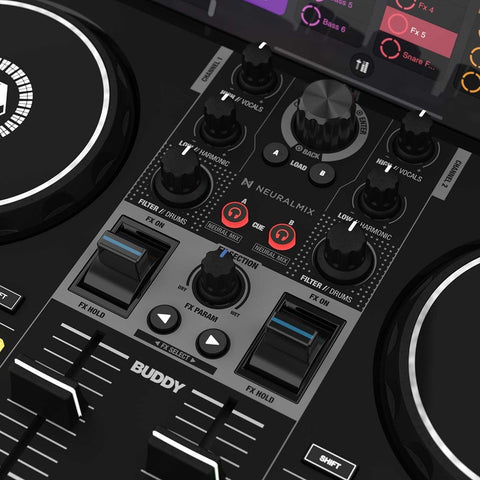 Controlador Compacto De 2 Decks Para Dj Reloop Buddy Negro